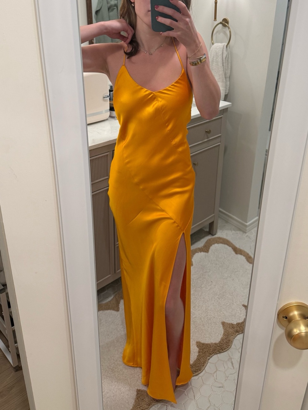 House of Harlow 1960 Slip Maxi Dress with Side Slit